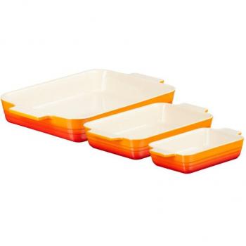 Set de 3 bandejas rectangulares Le Creuset