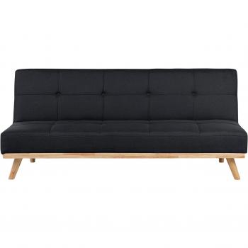 Sofá cama clic clac 3 plazas negro salón moderno con mechones Froya Beliani