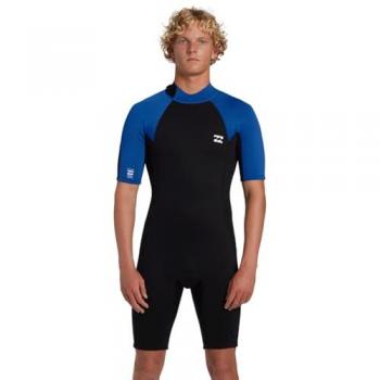 Traje de Surf Billabong 2mm Foil para hombre, color negro y azul, talla S, tipo corto (Spring Suit)