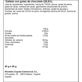 Chips Ahoy! - Galletas con Pepitas de Chocolate - Pack de 20 Paquetes x 40 gr