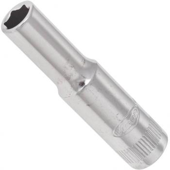 VIGOR Inserto de llave de vaso largo 1/4 (6,3 mm) con perfil hexagonal exterior V2535N, longitud total 50 mm
