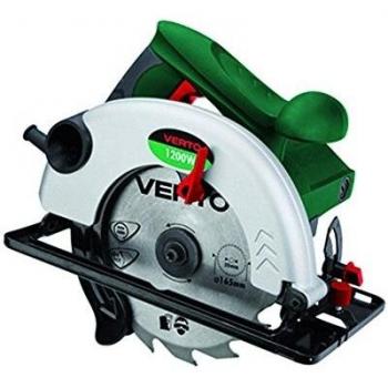 Sierra Circular Verto 52G684 con Protección de Hoja Autoretraíble y Base de Aluminio - Corte Preciso
