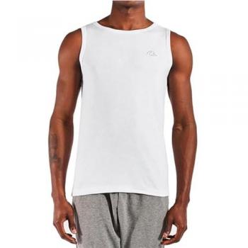 Kappa Camiseta Sin Mangas Carsenac Blanco/Gris, L, Hombre
