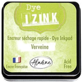 Almohadilla de Tinta Izink Dye Secado Rápido Verde Verveine Aquarellable 4,5 x 4,5 cm