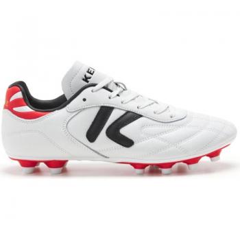 KELME HERITAGE MG BLANCO - Botas de Fútbol para Mujer, Hombre y Niño, color blanco, diseño clásico, suela de goma para mayor tracción, material sintético resistente