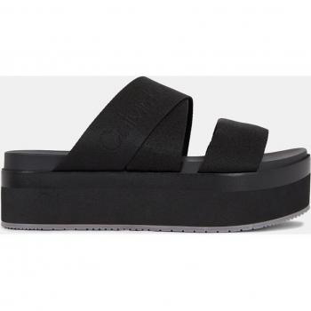 Calvin Klein Jeans - Sandalias plataforma mujer tiras trenzadas logotipada