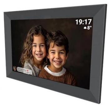Denver PFF-1012B - Marco de Fotos Digital Wi-Fi - Pantalla táctil HD IPS de 10 Pulgadas, Software FRAMEO Integrado, fácil conexión para Smartphone, Pantalla Multimedia, Color Negro