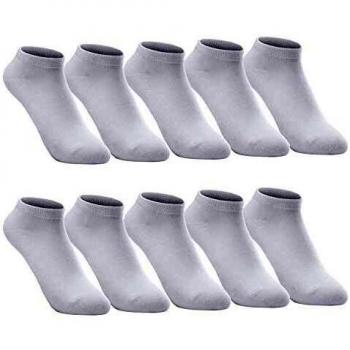 FALARY Calcetines DeportivosTobilleros hombre mujer 10 Pares Cortos Calcetin Algodon Blanco 3538