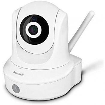 Atlantis PLUSCAM 7500 MT2 Cámara IP Wireless Indoor motorizada Full HD 1080p, sensor PIR integrado, blanco