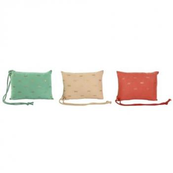 Cojín Decorativo Home ESPRIT Verde Beige Coral 30 x 10 x 20 cm (Paquete de 3 Unidades)
