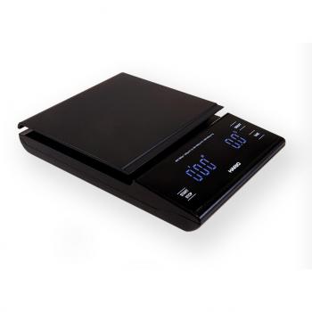 Báscula de Cocina Hario VSTW-3000-B Negra Drip Scale Wide - 15,6 x 1,5 x 21,3 cm