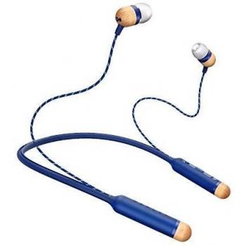 House of Marley Smile Jamaica Auriculares con Bluetooth inalámbrico, hasta 8 Horas de reproducción, micrófono y 3 Teclas, Collar de diseño liviano y cómodo, Azul