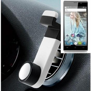 Smartphone universal Holder Holder / Car montaje / parabrisas para el Cubot P11. blanco. Titular de teléfono de la rejilla de ventilación se puede utilizar con los teléfonos inteligentes y las tabletas de 5.2 cm - 9,4 cm de ancho. Titular Smartphone ve