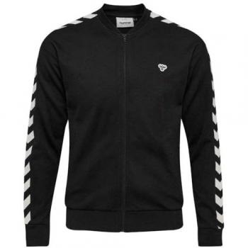 Chaqueta de Chándal Hummel Archive Regular Poly Unisex con Cremallera Negra XXL