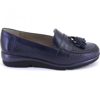 Mocasines de mujer PITILLOS 5051/23 piel azul marino