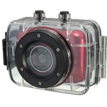 Videocámara deportiva HD impermeable 720P con pantalla táctil para coche y bicicleta