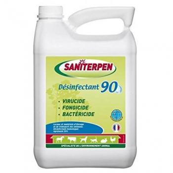 Desinfectante Saniterpen 90 - 5L - Alta Performance para Hábitats de Animales, Vehículos y Materiales de Transporte, Olor Neutro