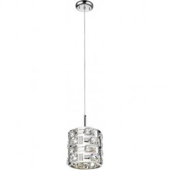 Suspensión de diseño Lola Chrome 1 bombilla 15cm, cristal cromado claro