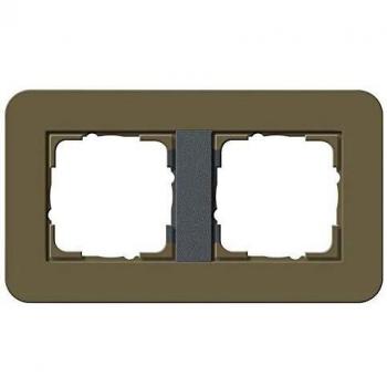 Gira E3 2-Gang Frame Umbra/Anthracite