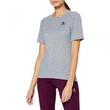 Odlo Camiseta Interior cálida para Mujer Bl Top Crew Neck S/S Active Warm, Mujer, Camiseta, 152031, Gris, Medium