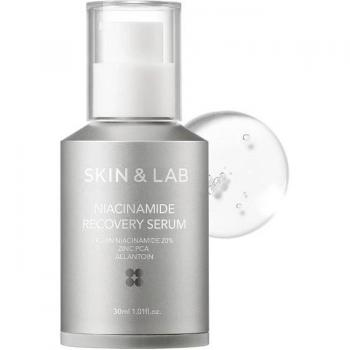 SKIN&LAB] Niacinamide Recovery Serum 30ml - Cosmetics, Contains niacinamide for skin brightening and recovery, Lightweight serum texture, Suitable for all skin types, Helps reduce the appearance of pores and uneven skin tone, Hyd