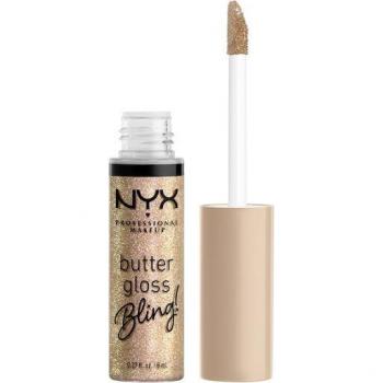 NYX Professional Makeup Butter Gloss Bling Lip Gloss Glittering Shade 01 Bring The Bling 8 ml