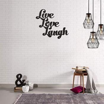 Homemania - Decoración de Pared, Acero, 52 x 0,15 x 38 cm, Color Negro