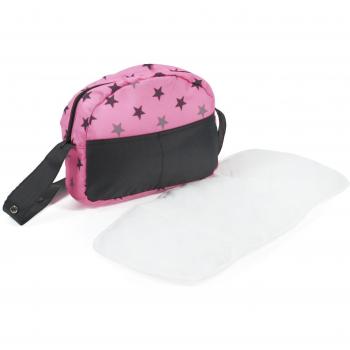Bolsa para Guardar Pañales Bayer Chic 2000 Estrellitas Gris y Rosa