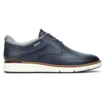 Zapatos de Cordones para Hombre Pikolinos Manacor de Piel con Plantilla Extraíble Color Azul
