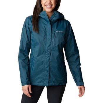 Chubasquero de mujer Columbia Pouring Adventure™ II azul marea con capucha, talla S