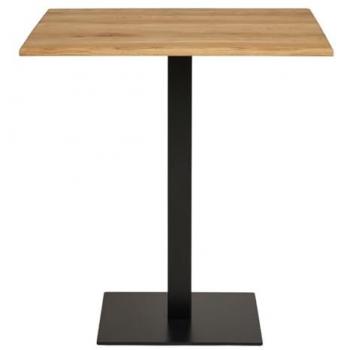 Mesa Lignano EPIKASA, Madera y Metal, Marrón, 70x70x75 cm