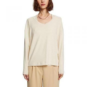 Esprit Women's Brushed T-Shirt, Cream Beige