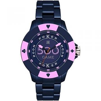 Light Time Clock Poker Blue/Pink