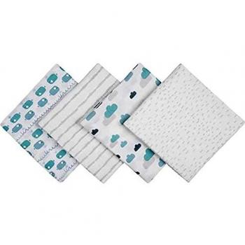 Paños de gasa 4 unidades Ballena azul 70 x 70 cm