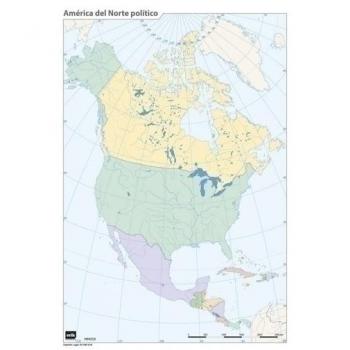 MAPA MUDO ERIK COLOR POLITICO AMERICA NO