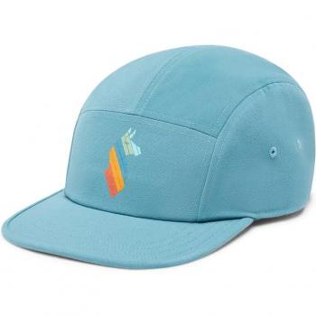 Gorra unisex Cotopaxi Llama Stripes 5-Panel azul celeste