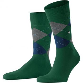 Burlington Men's King Argyle Cotton Socks - Dark Green - Size: 6.5-11 Mens