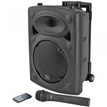QTX QR8PABT 8 100W Battery Powered Portable PA Bluetooth Speaker with Wireless Handheld Microphone