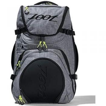 Zoot Unisex Triathlon Bag Design Canvas Gray with helmet compartment, wet compartment and many more pockets for training and competition