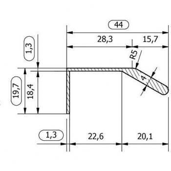 Tirador de Aluminio VANN - Acabados Negro Mate, Anodizado Brillo y Latón Oscuro, Distancia entre Agujeros 1120mm