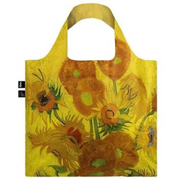 Bolsa Plegable Loqi Vincent Van Gogh Girasoles Reciclada 50 x 42 cm Unisex Adulto Amarillo