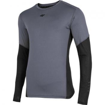 Camiseta manga larga de running 4F gris hombre
