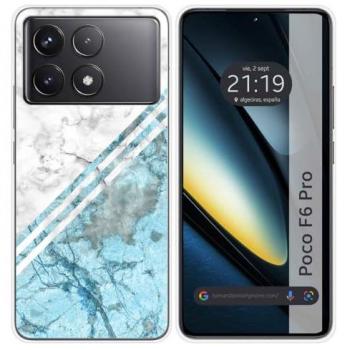 Funda de Silicona para Xiaomi Poco F6 Pro 5G con Diseño de Mármol 02