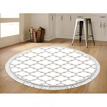 Homemania HALI-99856 Alfombra Estampada Lily 6 impresión, Moderna, Multicolor en Tela, 160 x 160 cm