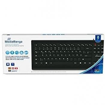 Teclado MediaRange MROS101 USB, QWERTZ, con cable, negro, 105 teclas