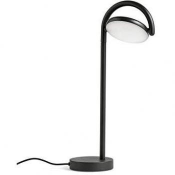 Lámpara de mesa LED ajustable Marselis, negra