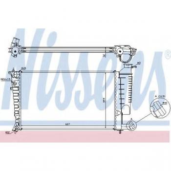 Radiador de refrigeración del motor NISSENS 63512A