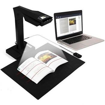Document Scanner | CZUR ET16 Plus Book Scanner | Professional Scanner Document Camera with 16MP Auto-Flatten Technology 180+ Languages OCR Function Compatible with Windows Mac for Family Home Office