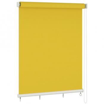 Cortina de rodillo amarilla para exterior 220x140 cm