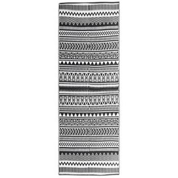 Alfombra de exterior 80x250 cm en PP negra
